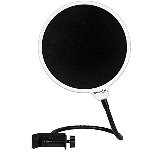 Enabled Dragonpad USA- 6" Microphone Studio Pop Filter with Clamp - WHT/BLK - Image 4