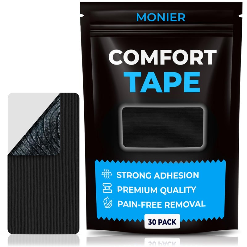 MONIER Comfort Tape 30 Pack Pain Free Removal Hypoallergenic Latex Free Gentle On Skin Skin Friendly Adhesive Cotton Tape