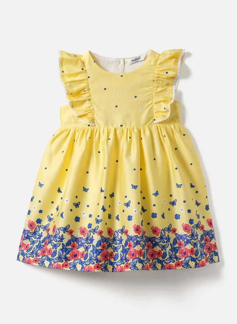 Nautinati Nautinati Girls' 100% Cotton Printed Dress