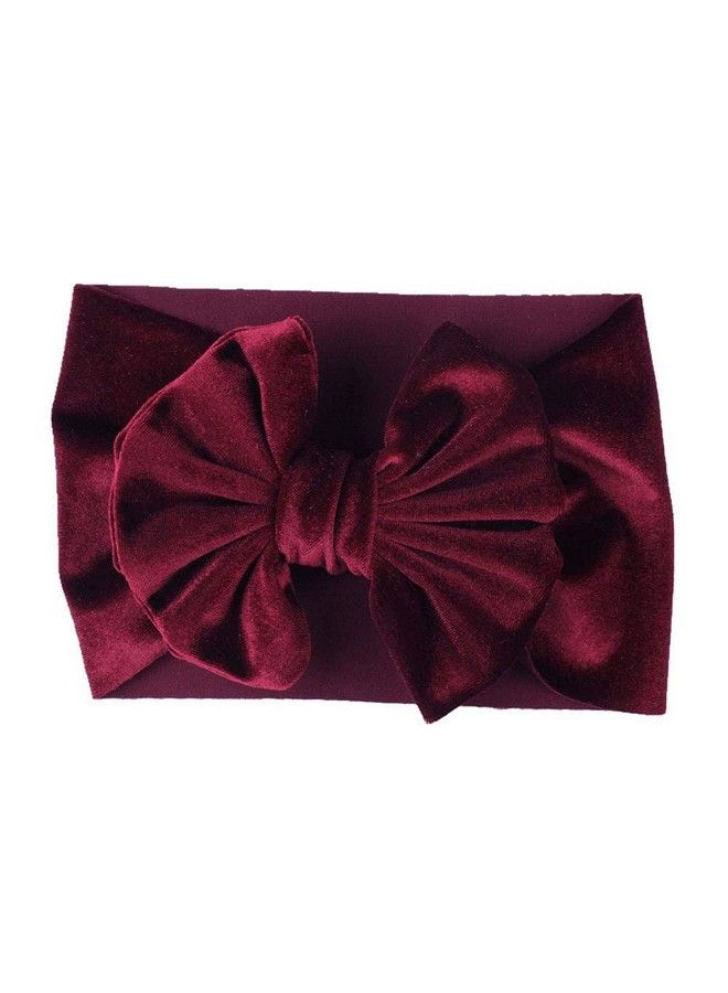 WHISKET Band Velvet Headband Bows Turban Head Wrap Hair Bands For Baby Girls Toddlers And Girls Multicolor [Pack Of 6] - Image 3