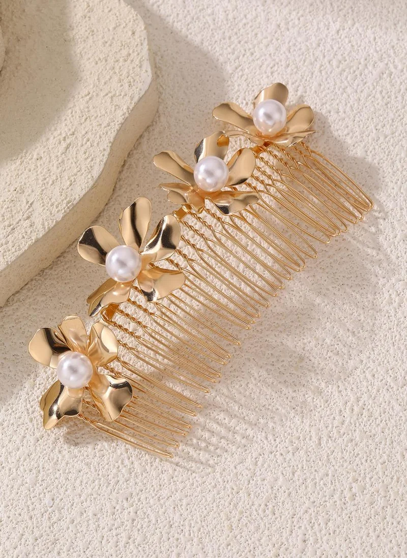 Take Two Floral Pearl Hair Comb