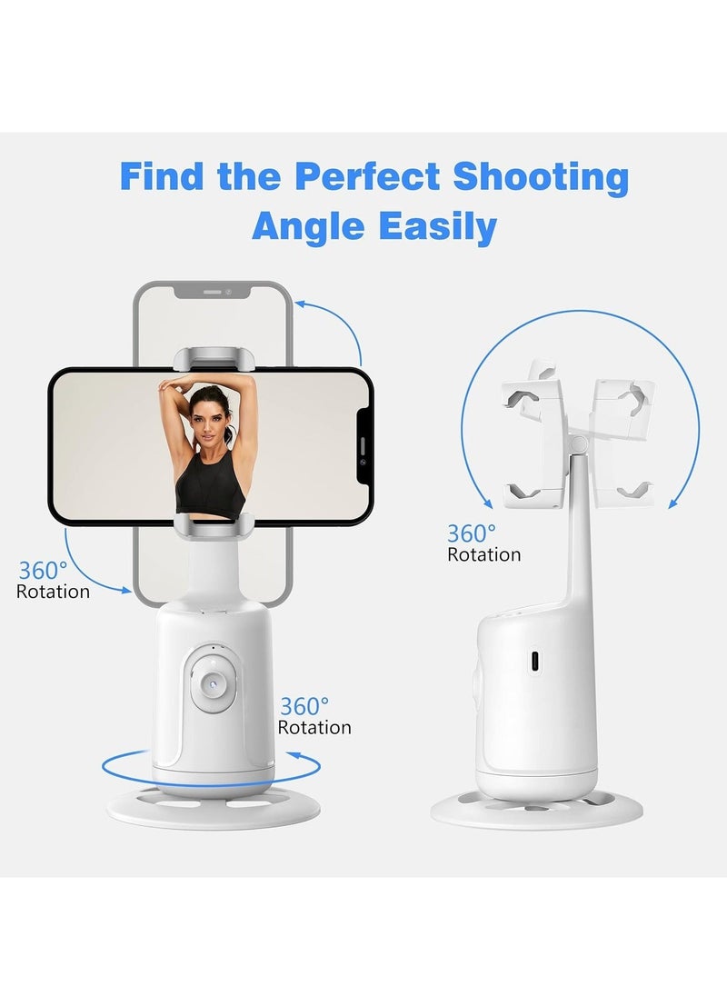 Generic - P01 Auto Face Tracking Tripod,360° Rotation Body Phone Camera Mount Smart Shooting Holder with Remote Selfie Stick, No App, Gesture Control, for Vlog, Tiktok - Image 1