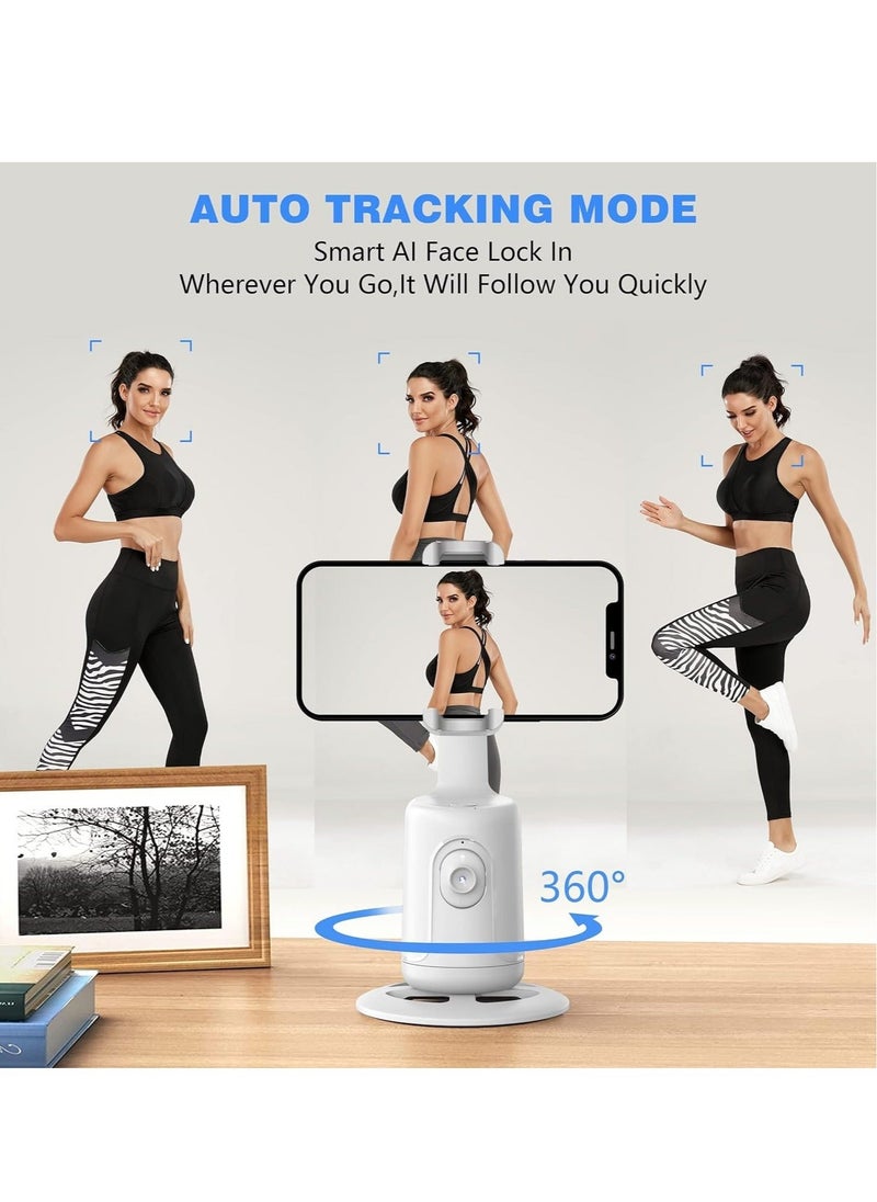 Generic - P01 Auto Face Tracking Tripod,360° Rotation Body Phone Camera Mount Smart Shooting Holder with Remote Selfie Stick, No App, Gesture Control, for Vlog, Tiktok - Image 1
