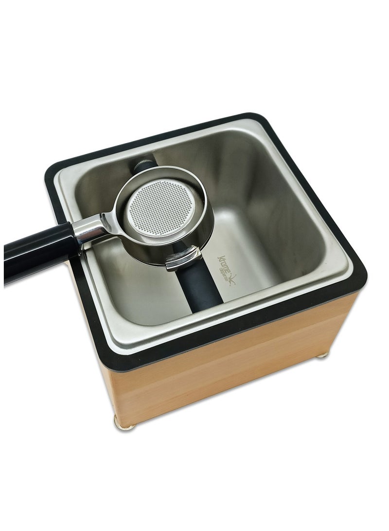 Krome Dispense Wooden Counter Top Knock Box with Removable Bar, Made In India  - Image 2