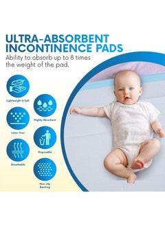HEALQU Healqu 100 Pack,Disposable Baby Changing Pad Liners - 17x24 Inches Super Soft, Absorbent and Waterproof - Mess-Free Baby Diaper Changes on Every Surface  - Image 4