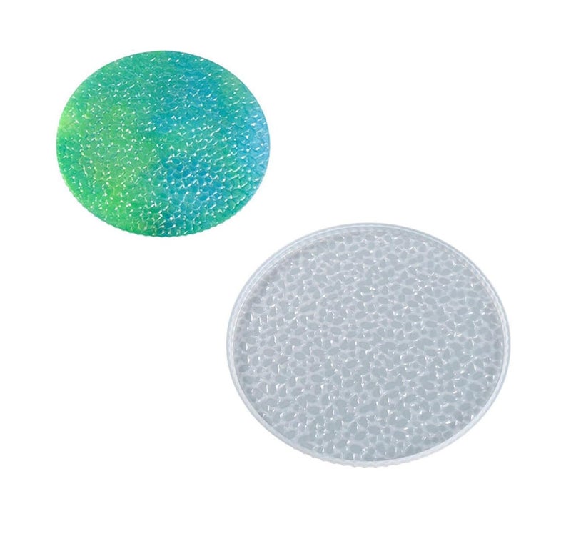 Snoogg 1 Pack of 10 inch 3D Textured Disc Round Resin Moulds for epoxy Resin Casting - Image 2