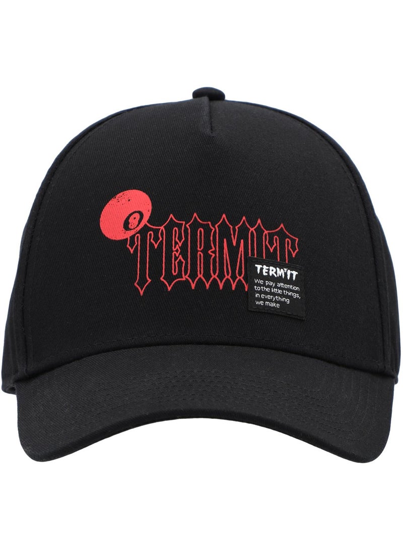 Termit Termit Black Baseball Cap – One Size Unisex Cotton Summer Hat for Kids & Teens, Minimalist Design, Breathable and Lightweight for Outdoor Activities  - Image 2