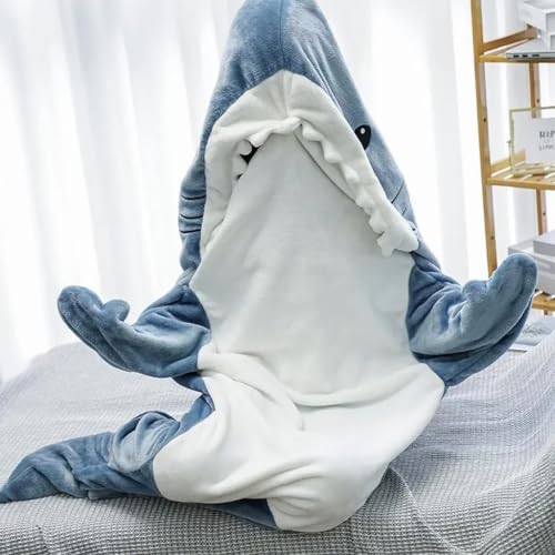 PALAY® Shark Blanket Pajamas for Women Men Adult Warm Fleece Blanket Soft Plush Wearable Blanket Hoodie Onesie Shark Sleeping Bag Party Halloween Costumes - (XXL, Suit for 180-200cm height, 68-85 kg) - Image 5