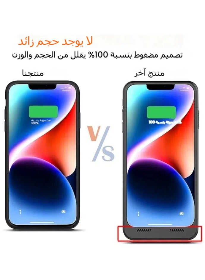 general Battery Case for iPhone 14, 7000mAh Slim Portable Protective Charging Case with CarPlay Compatible with iPhone 14 (6.1 inch) Rechargeable Battery Pack Charger Case - Image 4