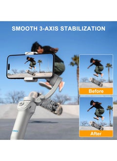 TOKQI Gimbal Stabilizer for Smartphones, 3-axis Phone Gimbal for Android & iPhone, Phone Stabilizer for Video Recording with Face/Object Tracking  - Image 2