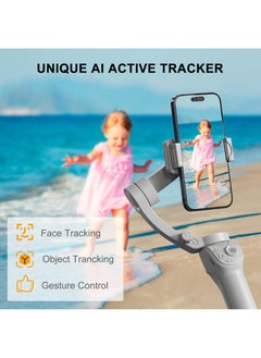 TOKQI Gimbal Stabilizer for Smartphones, 3-axis Phone Gimbal for Android & iPhone, Phone Stabilizer for Video Recording with Face/Object Tracking  - Image 3