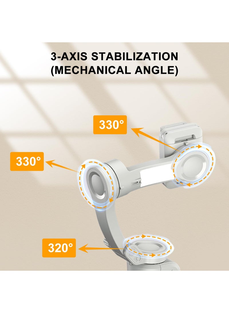 TOKQI - Gimbal Stabilizer for Smartphones, 3-axis Phone Gimbal for Android & iPhone, Phone Stabilizer for Video Recording with Face/Object Tracking - Image 1