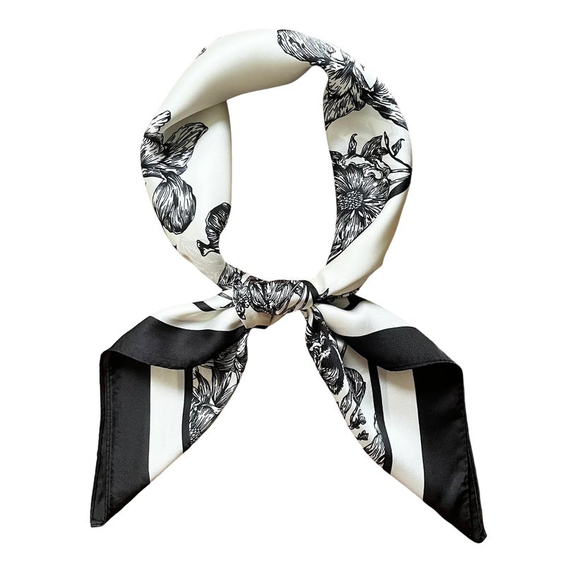 FONYVE Silk Scarfs for Women Lightweight Fashion Headscarf Satin Hair Wrap for Sleeping 27.5 inches - Image 1