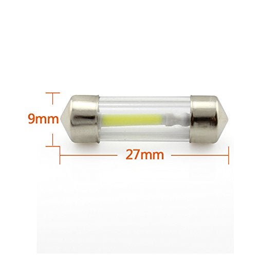 2FY2SW DE3175 LED Bulb, 27mm 28mm LED Festoon Dome Bulb for Car Interior Reading Map Door License Plate Light 12V (27mm, White) 4PCS - Image 2