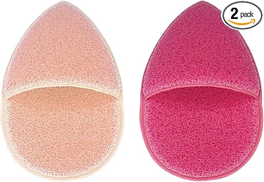 2 Pcs Face Cleaning Puff Exfoliating Sponge Reusable Facial Make Up Cleansing Pad for Facial Cleansing and Exfoliating - Image 1