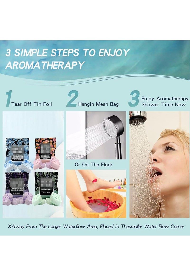 SYOSI Swear Shower Steamers Set Aromatherapy SPA Kit with Eucalyptus, Rosemary Mint Shower Bombs for Men and Women Self Care and Relaxation Birthday Gifts for Women and Mom Eucalyptus Rosemary - Image 3