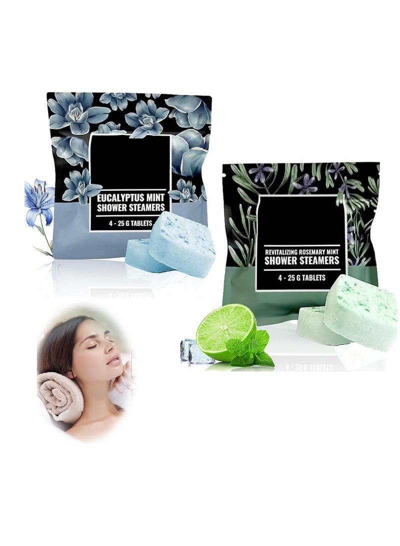 SYOSI Swear Shower Steamers Set Aromatherapy SPA Kit with Eucalyptus, Rosemary Mint Shower Bombs for Men and Women Self Care and Relaxation Birthday Gifts for Women and Mom Eucalyptus Rosemary - Image 1