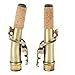 Walfront Walfront 2Pcs Saxophone Neck Brass Cork Wood Straight Saxophone Neck Set for Soprano Saxophone(Green antique)  - Image 2