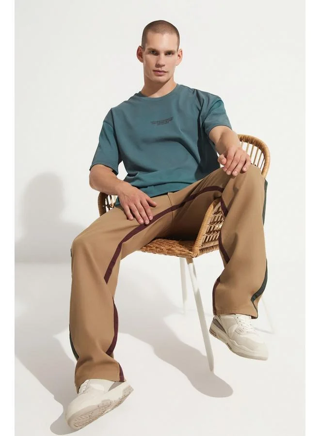 JUNE June Men Oversize Printed Crew Neck Tshirt Green