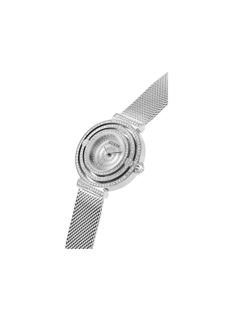 GUESS ساعة كوارتز بتصميم أنالوج بشبكة للنساء من غيس - GW0550L1  - Image 2