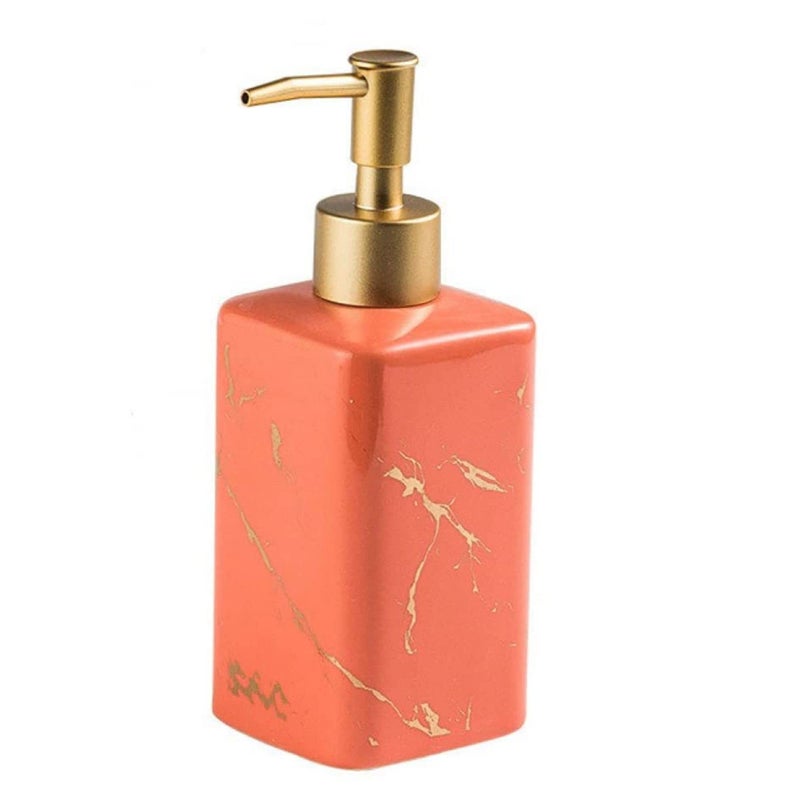 FabSeasons Soap Dispenser with Pump, Italian Marble Pattern Dispensar Bottle for Liquid soap, Homemade Lotions and Essential Oil (Peach) - Image 4