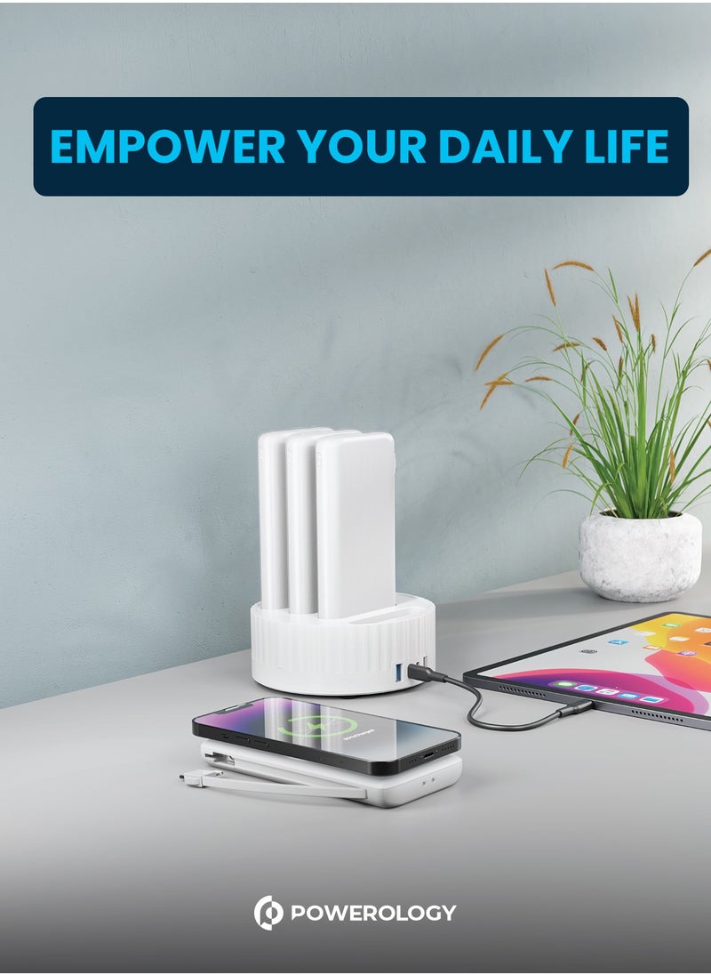 4in1 Power bank Station with 10000mAh Battery Capacity and 100W PD  / Fast-Wireless MagSafe Power Bank / Built-In Cable(Type-C & Lightning) / Built-In Safeguards - White - pzsku/ZBA12A8CD599646540E39Z/45/_/1725890921/e2f3d5c7-2d5b-490c-ad95-5f9fec5d1b7f