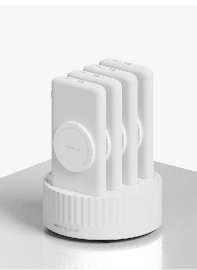 4in1 Power bank Station with 10000mAh Battery Capacity and 100W PD  / Fast-Wireless MagSafe Power Bank / Built-In Cable(Type-C & Lightning) / Built-In Safeguards - White - pzsku/ZBA12A8CD599646540E39Z/45/_/1725890969/4b2ce25c-0f50-4f35-a506-5db428c6e6ff