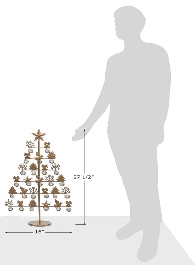 Red Co. 27.5" Tall Decorative Christmas Tree Card & Photo Holder Tabletop Display Rack Ornament in Bronze Finish - Image 4