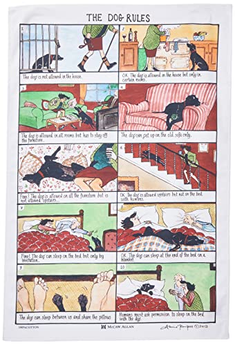 Samuel Lamont The Dog Rules Cotton Tea Towel made in United Kingdom - Image 2