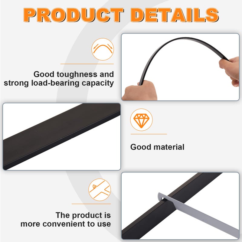 Epakh 36 Pcs Hanging File Rail and Clip Set Include 12 Cabinet Rails 24 Cabinet Clip File Rails Hook Hanging Folder for Office(Plastic) - Image 4