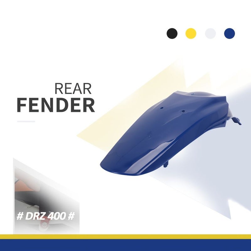 Yellow Rear Mud Guard For Suzuki DRZ400 DRZ400SM DRZ400S DRZ400E 2005 2006 2007 2008 2009 2010 2011 2012 2013 2014 2015 2016 2017 2018 2019 2020 2021 2022 2023 2024 - Image 4