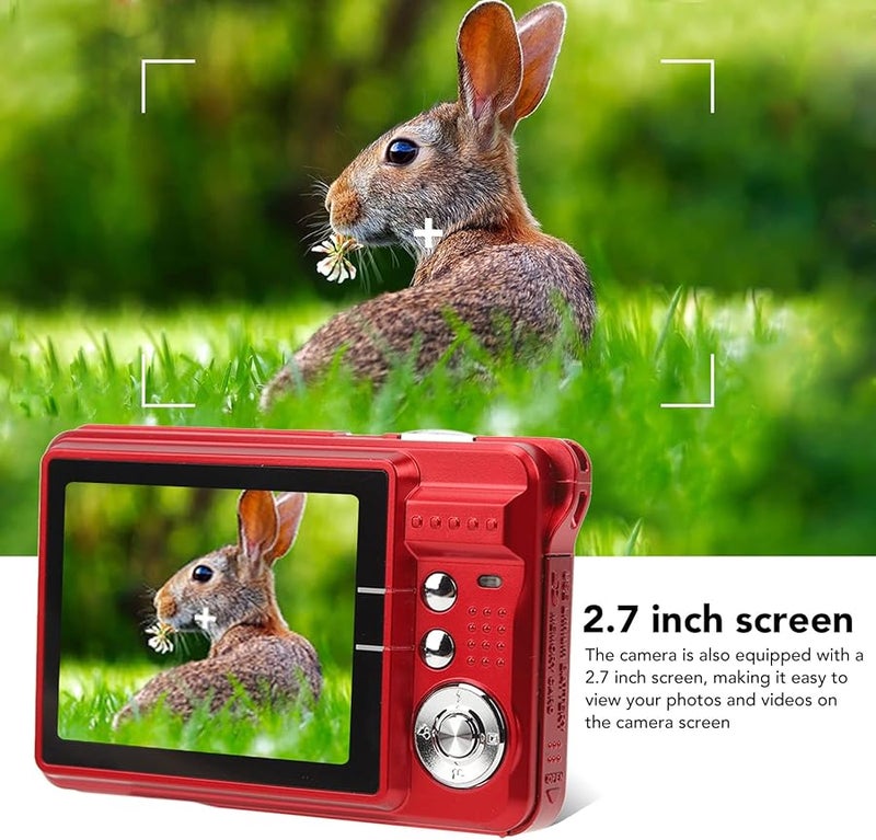 48MP 4K Digital Camera 8X Zoom Vlogging Camera with Flash 2.7 Inch LCD Screen Compact for Kids Students - Image 4