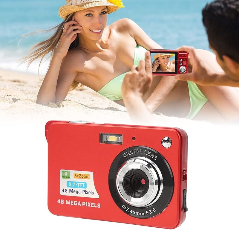 48MP 4K Digital Camera 8X Zoom Vlogging Camera with Flash 2.7 Inch LCD Screen Compact for Kids Students - Image 5