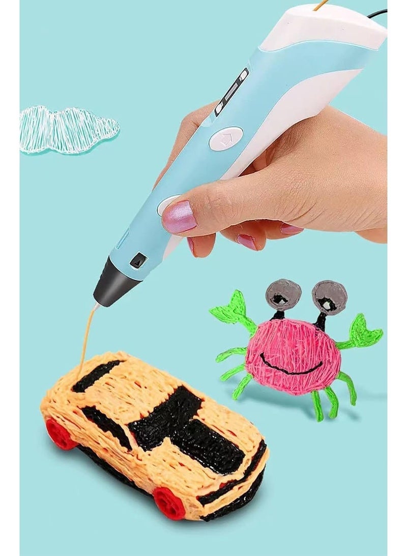 ChicAbode 3D Printing Graffiti Pen, 3D Printing Pen with Display, Adjustable Temperature and Speed, Compatible with PLA and ABS Filament, for Graffiti, Drawing, Model Making, Army Green - Image 3