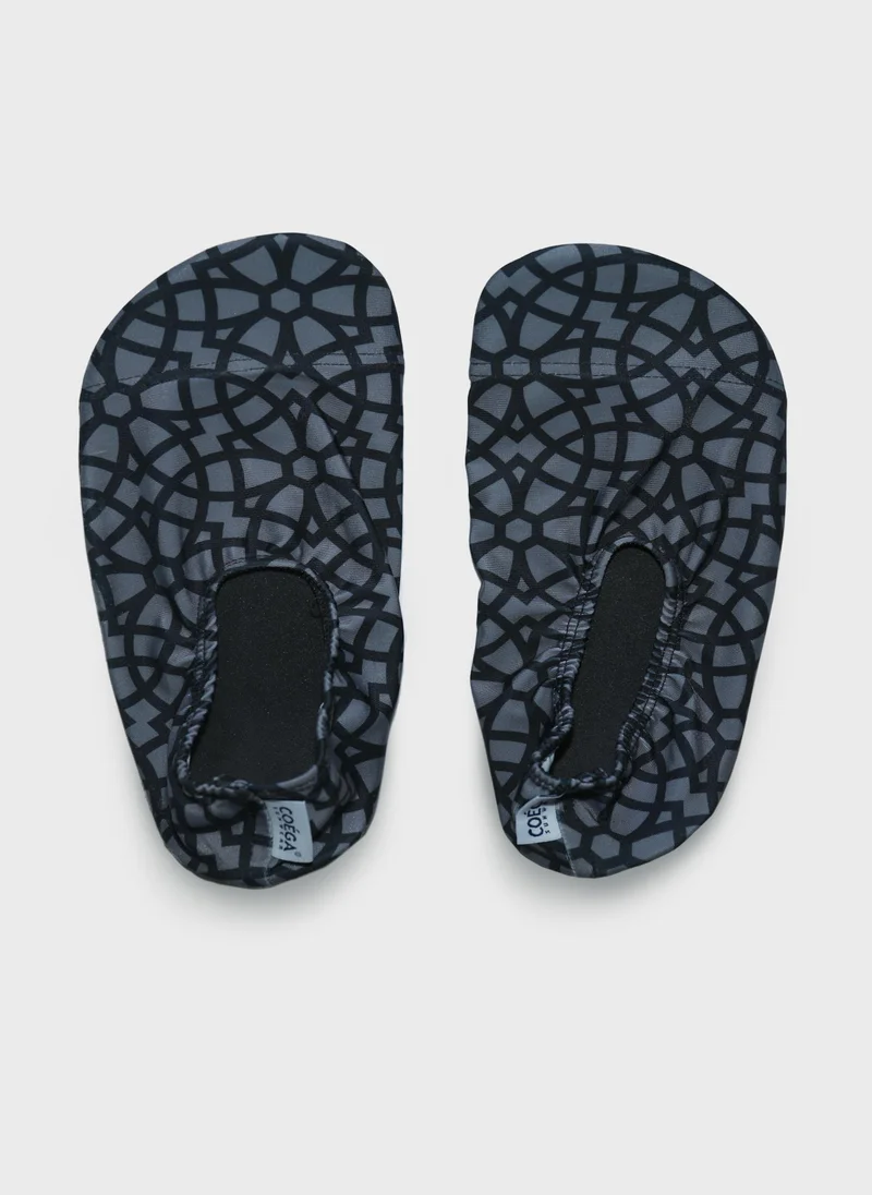 COEGA SUNWEAR COEGA Ladies Adults Pool Shoes - Nero Silver Arabesque