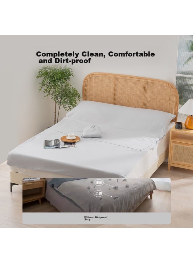 JD.com Jd Jingzao Skin-friendly Dirt-proof Sleeping Bag For Travel, Hotel, Business Trips, Convenient Non-disposable Anti-dirt Bed Sheet And Duvet Cover, Single Size 75cm - Image 2