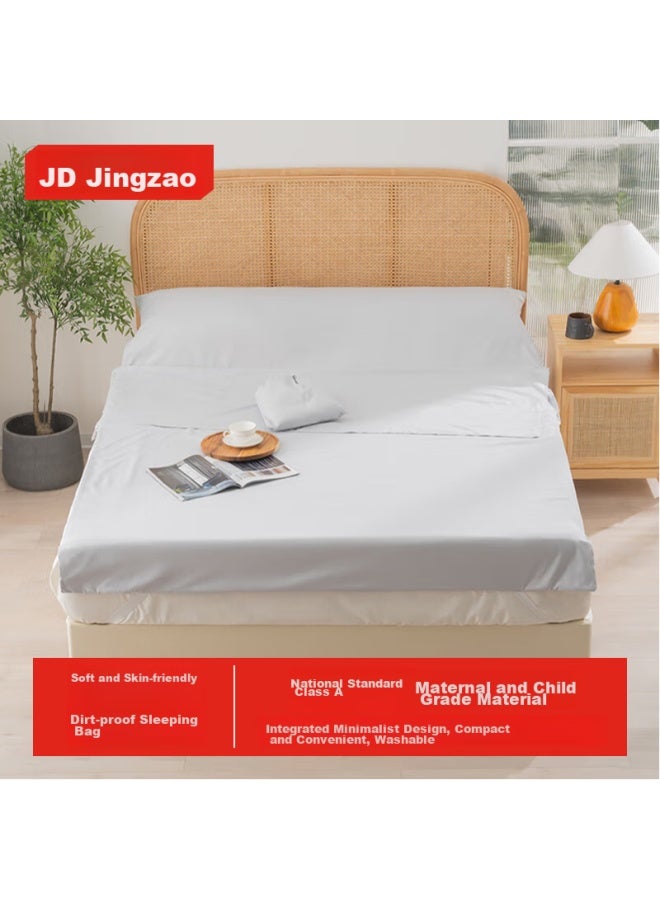 JD.com Jd Jingzao Skin-friendly Dirt-proof Sleeping Bag For Travel, Hotel, Business Trips, Convenient Non-disposable Anti-dirt Bed Sheet And Duvet Cover, Single Size 75cm - Image 1