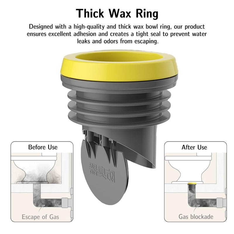 Thick Wax Ring with Anti-Backflow Valve – Easy Install for 3.2-4 Inch Toilet Bowls, Leak-Proof Seal - Image 3