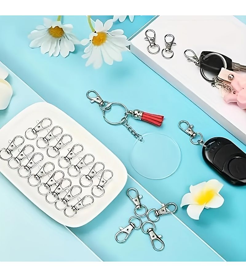Golden Rotatable Lobster Clasp Hooks Keychain 70 Pcs Zinc Alloy Key Ring Clips for Wallets Backpacks Gifts Crafts - Image 5
