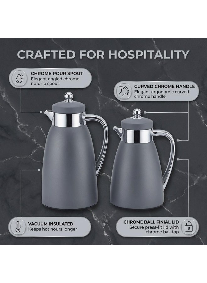Lavin Luxury Flask Set 0.7ML+1L/ Arabic Fashion Coffee (Kawa) & Tea Thermos / ABS Body / Premium Glass Inner / Hot&Cold / HB - Image 5