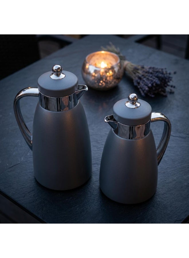 Lavin Luxury Flask Set 0.7ML+1L/ Arabic Fashion Coffee (Kawa) & Tea Thermos / ABS Body / Premium Glass Inner / Hot&Cold / HB - Image 4