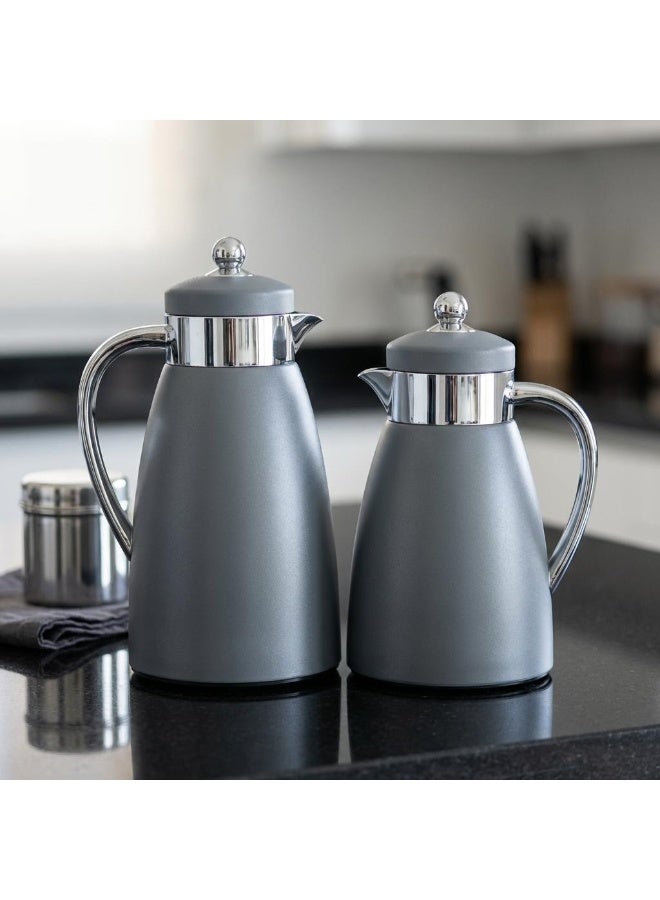 Lavin Luxury Flask Set 0.7ML+1L/ Arabic Fashion Coffee (Kawa) & Tea Thermos / ABS Body / Premium Glass Inner / Hot&Cold / HB - Image 1