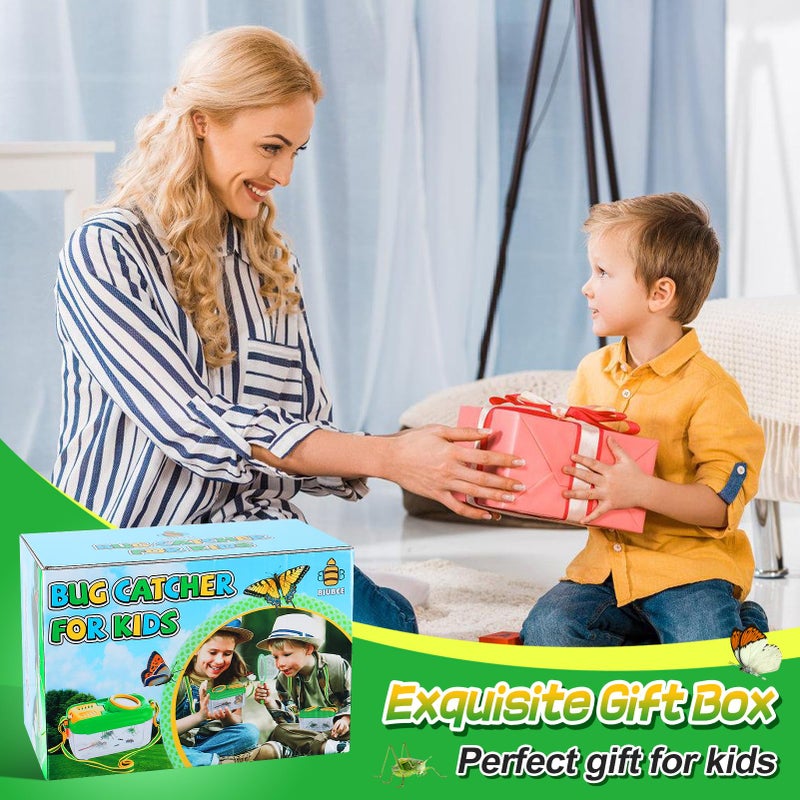 Biubee 2Sets Bug Catcher for Kids - Sturdy Kids Bug Catching Kit Gifts with Collector Butterfly Net Tweezer, Bugs Habitat Outdoor Explorer Kit for Age 3 4 5 6 7 8, 8Pcs - Image 3
