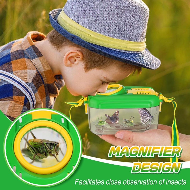 Biubee 2Sets Bug Catcher for Kids - Sturdy Kids Bug Catching Kit Gifts with Collector Butterfly Net Tweezer, Bugs Habitat Outdoor Explorer Kit for Age 3 4 5 6 7 8, 8Pcs - Image 2