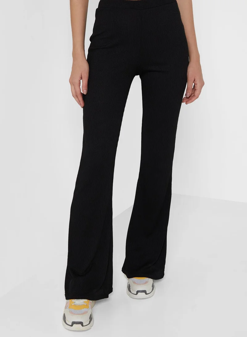 NASTY GAL Raceback Top And Flare Pant Set