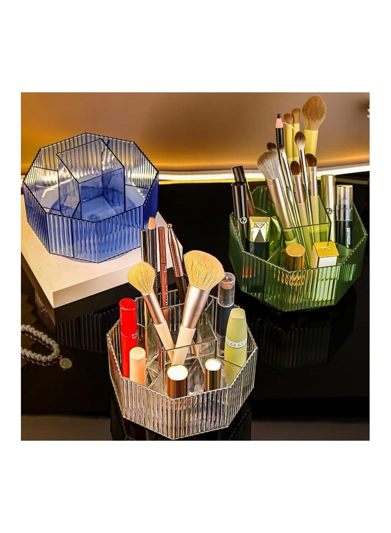 منظم مكياج - حقيبة تخزين مستحضرات التجميل قابلة للتعديل بدوران 360 درجة بسعة كبيرة 5 فتحات تخزين -تناسب المجوهرات وفرش المكياج واحمر الشفاه - الوان متعددة - Image 1