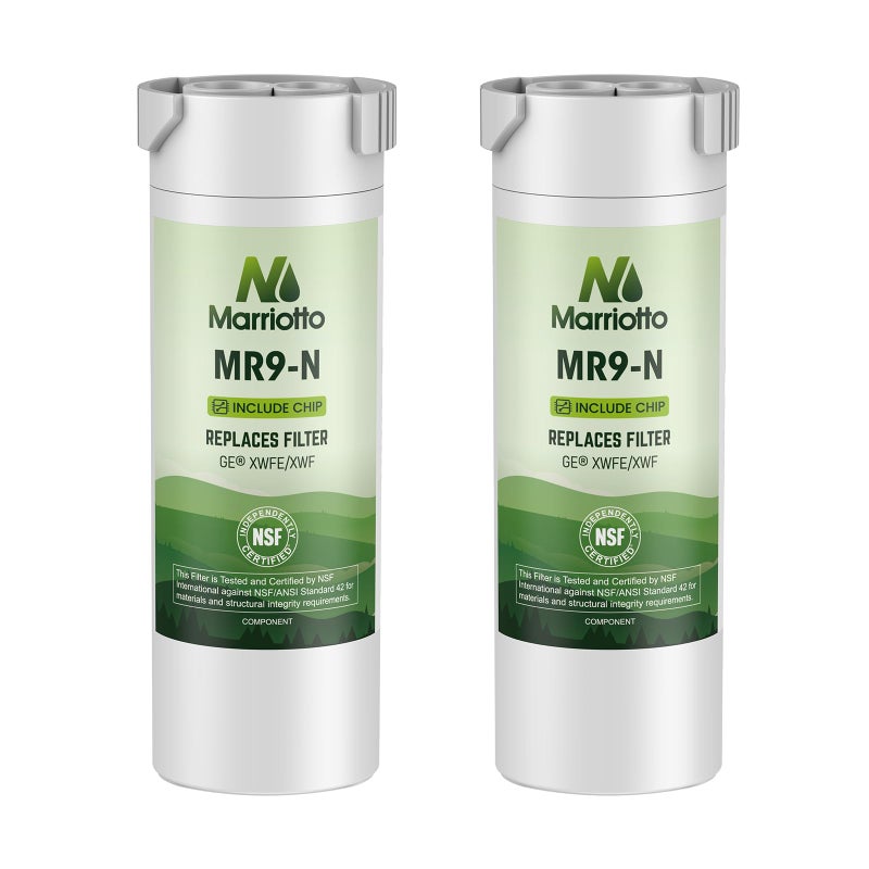 Marriotto Water Filter Compatible With Xwfe (Built-In Chip)  Replacement For Ge Xwfe  Xwf Refrigerator Water Filter Pack Of 2 - Image 1