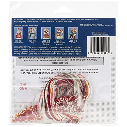 Mill Hill Nordic Snowman Counted Cross Stitch Ornament Kit Mill Hill 2019 Jim Shore JS201916 - Image 3