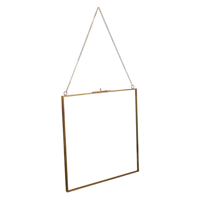1Pc Hanging Glass Photo Frame Transparent Specimen Clip Decorative Picture Frame - Image 1