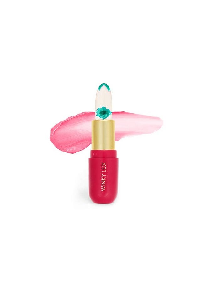 Winky Lux - Flower Balm, Ph Lip Balm, Color Changing Lipstick And Tinted Lip Balm Stain, Vegan & Cruelty Free Lip Balm, Hydrate & Plump, Sheer Pink Lipstick, Blue Flower - Image 1